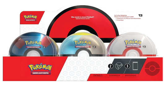 Poke Ball Tin - Poke Ball - Random Single Packs Inside 3pk